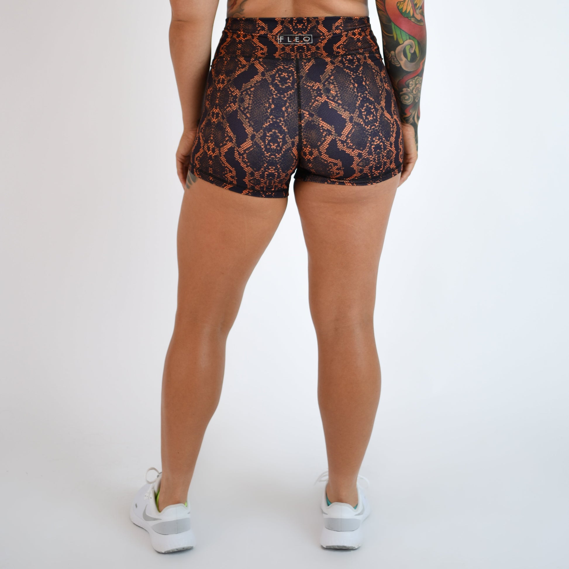 FLEO - Power Mid High Short 3.75" - Mid High Rise - Shorts - snakeskin-6