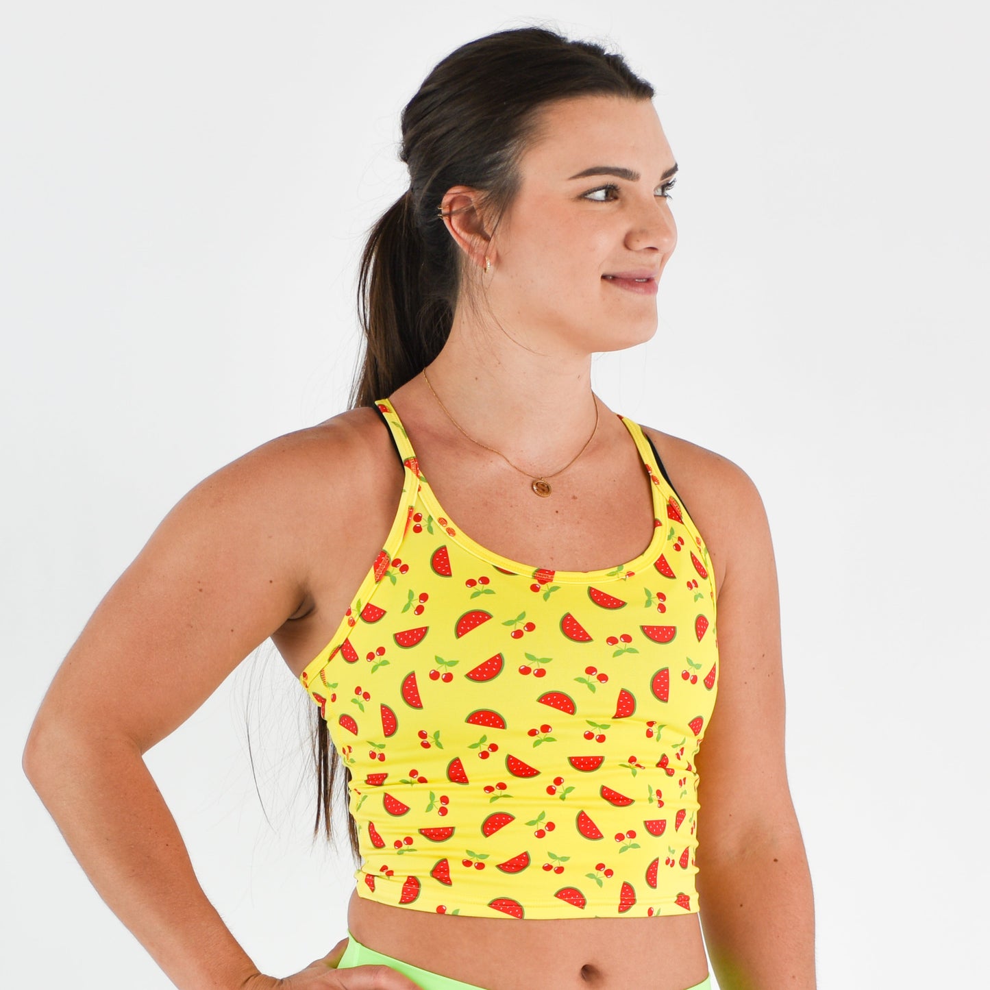 FLEO - Switch Up Crop Tank - Fitted - Tank - watermelon-2
