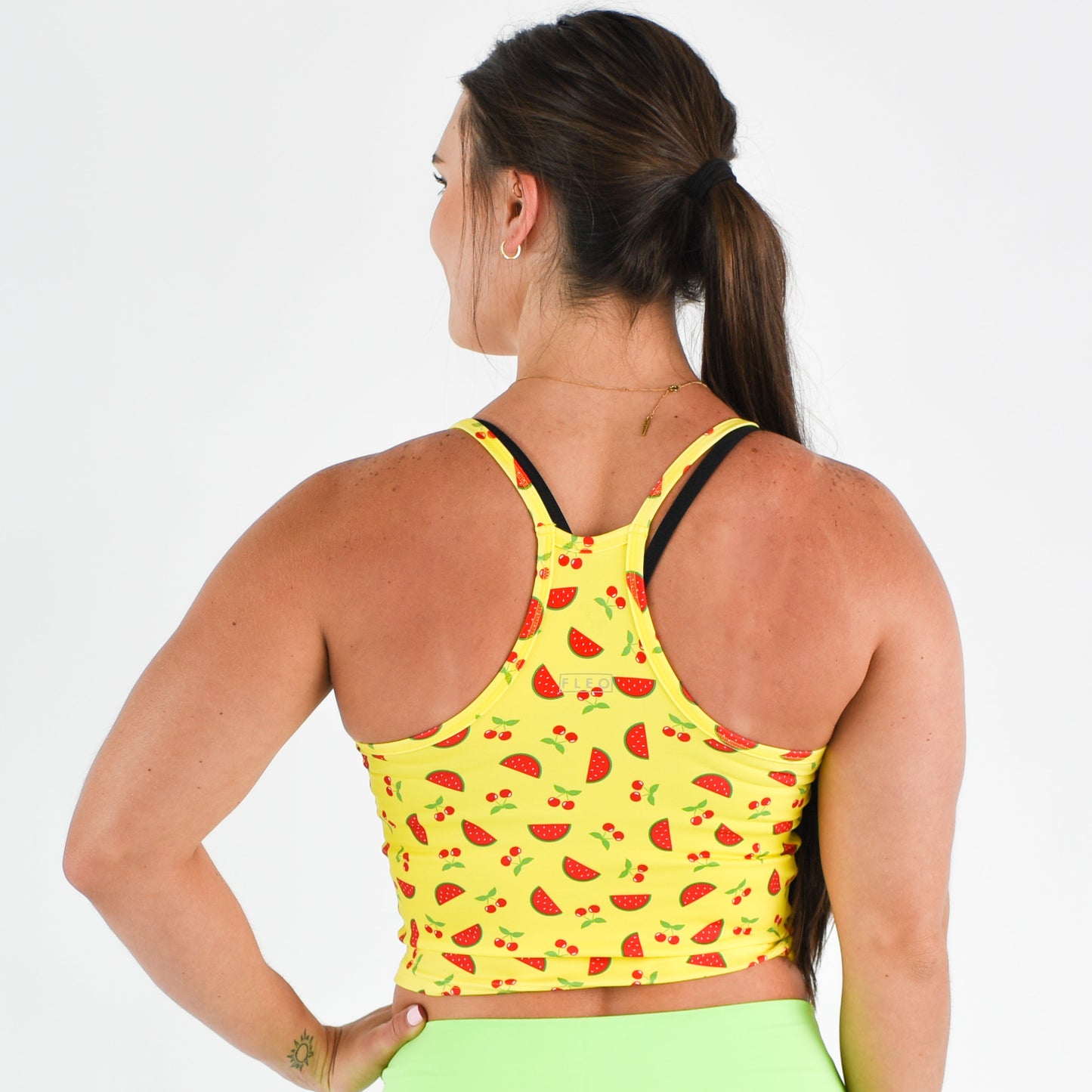 FLEO - Switch Up Crop Tank - Fitted - Tank - watermelon-3