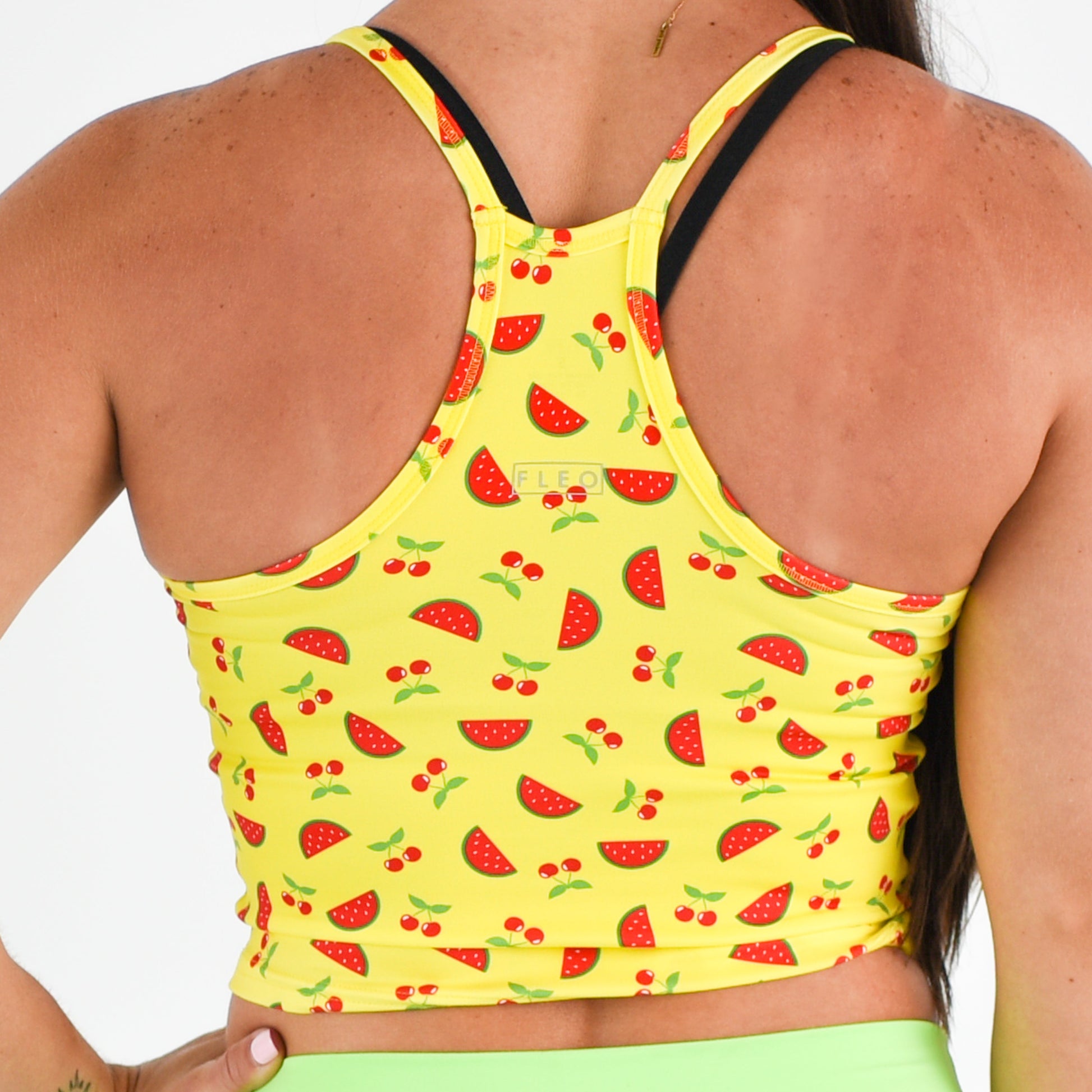 FLEO - Switch Up Crop Tank - Fitted - Tank - watermelon-4