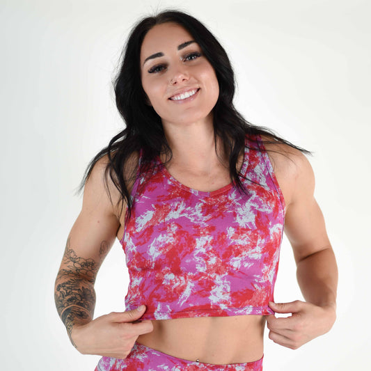 FLEO - Wrap Crop Tank - Fitted - Tank - watermelon-calin-1_19e47fd7-8392-4bc8-b311-20ad63096bbf